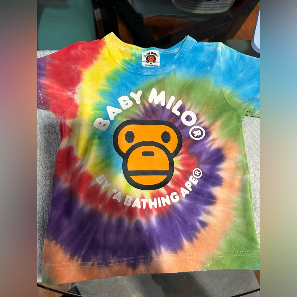 Bape Kids Tie-Dye Short Sleeve Tee - Multicolor